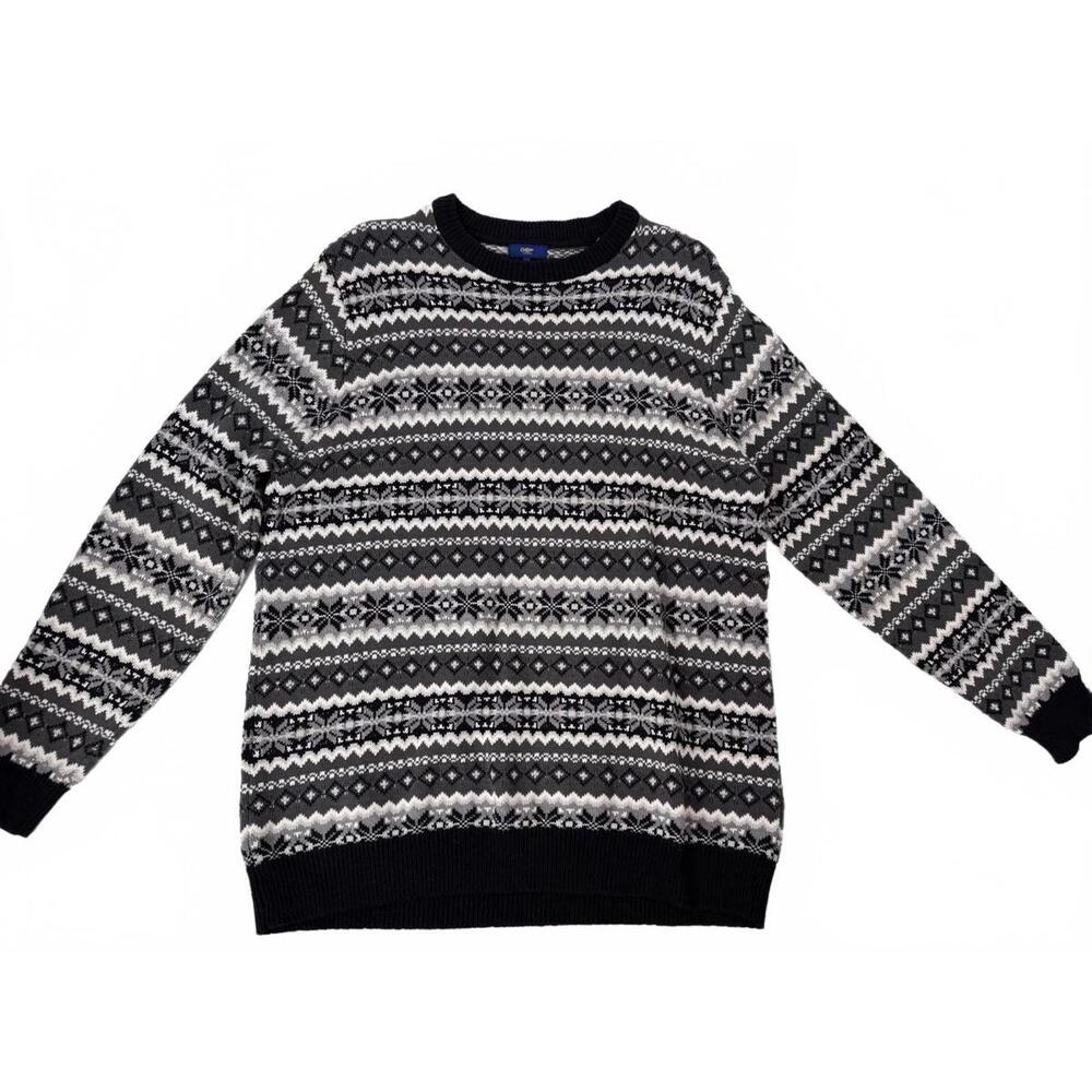 Vintage Cotton Traders Sweater Mens L crew Neck Knit Coogi Cosby 90s